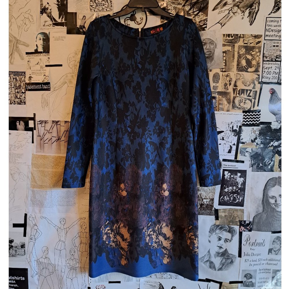 Lace Print, Contemporary Stretch Dress
